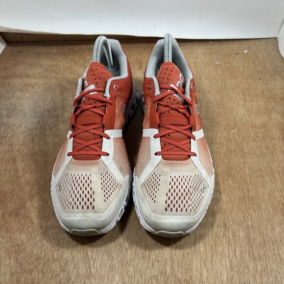 On Running Red and White Athletic Shoes - Picture 2 of 10